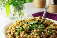 Creamy Einkorn Coconut Curry Risotto with Jasmine Rice