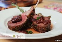 Candied Lamb Lollipops with Fig-Port Reduction Sauce