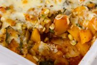 Mexican-Style Butternut Squash Casserole with Chipotle and Cheese