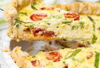 Asparagus and Cherry Tomato Quiche Recipe for Spring Brunch