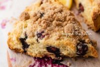 Lemon Blueberry Streusel Scones Recipe with Zesty Crumb Topping