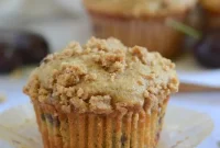 Cherry Crumble Muffins Recipe — Classic Cherry Streusel Muffins