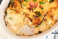 Creamy Cheesy Scalloped Potatoes with Garlic and Thyme