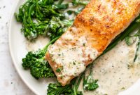 Creamy Dill Salmon Recipe with Lemon and Garlic