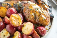 Instant Pot Honey Mustard Chicken with Roasted Potatoes