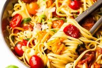 Quick Cherry Tomato Pasta with Garlic and Basil
