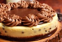 Chocolate Chip Cheesecake with a Brownie Crust