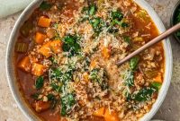 Mediterranean Barley Vegetable Soup Recipe for Flavorful Comfort