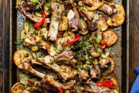 Sticky Glazed Ribs with Crispy Roast Potatoes