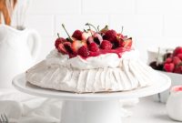 Summer Berry Pavlova Recipe with Whipped Cream and Vanilla