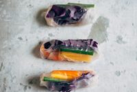 Rainbow Spring Rolls with Spicy Sesame Dipping Sauce