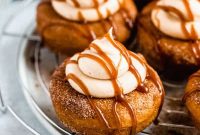 Salted Caramel Cream Cheese Pumpkin Donuts