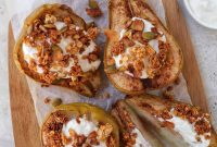 Crispy Cinnamon Air Fryer Pears with Honey Glaze