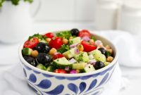 Classic Greek Cucumber Salad with Feta and Olives