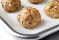 Juicy Turkey and Zucchini Meatballs with Garlic Herb Sauce