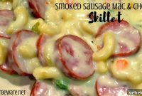Smoked Sausage Mac and Cheese Skillet Recipe