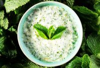 Mint Yogurt Recipe with Fresh Mint Sauce for Salads & Dips