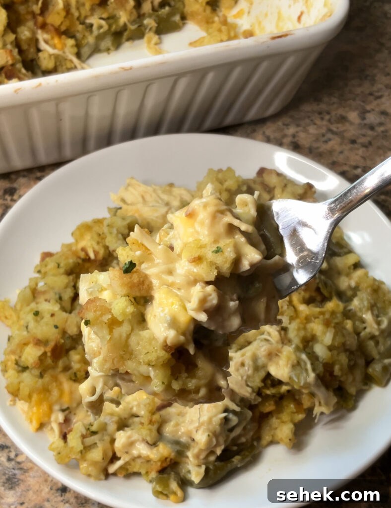 Cheesy Chicken and Herb Stuffing Casserole 2 Cheesy Chicken and Stuffing Casserole