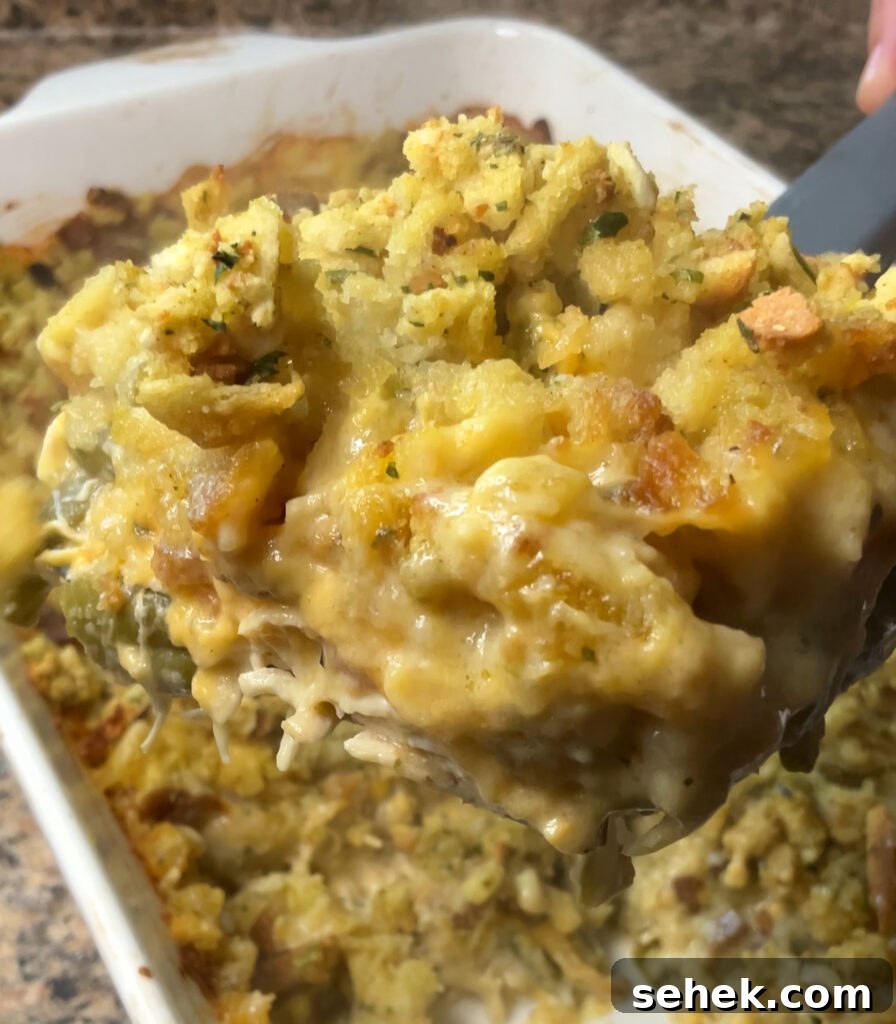 Cheesy Chicken and Herb Stuffing Casserole 3 Cheesy Chicken and Stuffing Casserole