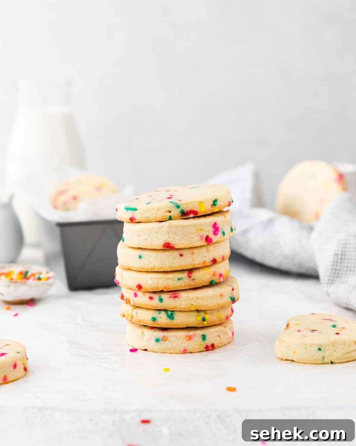 Classic Homemade Butter Cookies Recipe for Crisp, Melt-in-Your-Mouth Cookies 13 Sprinkle Shortbread Cookies