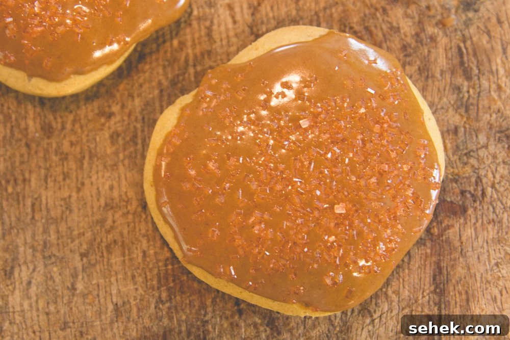 No-Bake Pumpkin Refrigerator Cookies Recipe for Fall Treats 4 A cookie with glaze on top.