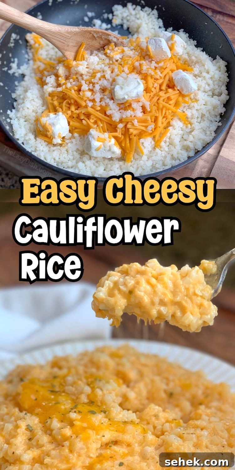 Frozen cauliflower rice mixed with cheddar and cream cheese to make a delicious yet healthy side dish for your family! This yummy vegetable pairs well with just about anything you have planned for dinner, plus it's naturally low carb. Just 10 minutes to make from start to finish! A great last minute side dish.