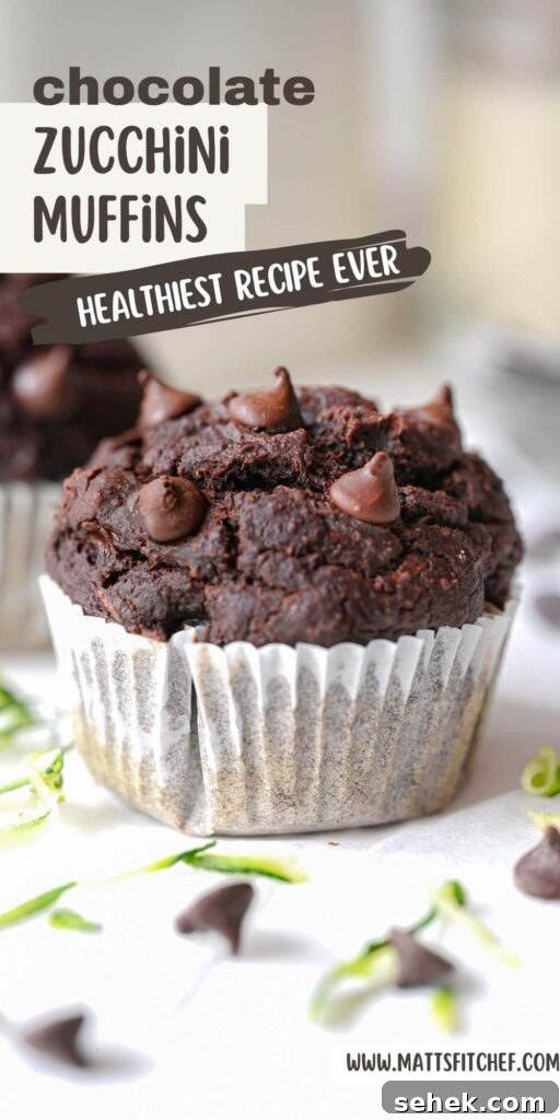 Moist Chocolate Zucchini Muffins 6 Healthy zucchini muffin recipe