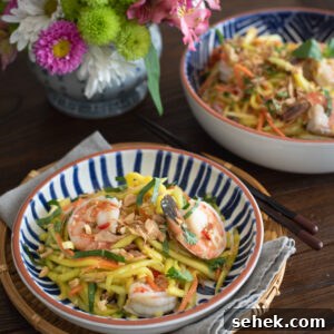 Vietnamese shrimp salad (Gỏi Xoài) is made with green mango and it is refreshingly delicious