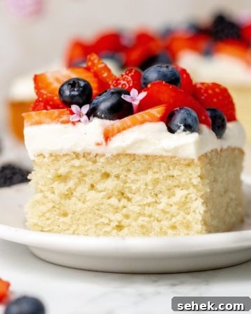 Mixed berry sheet cake