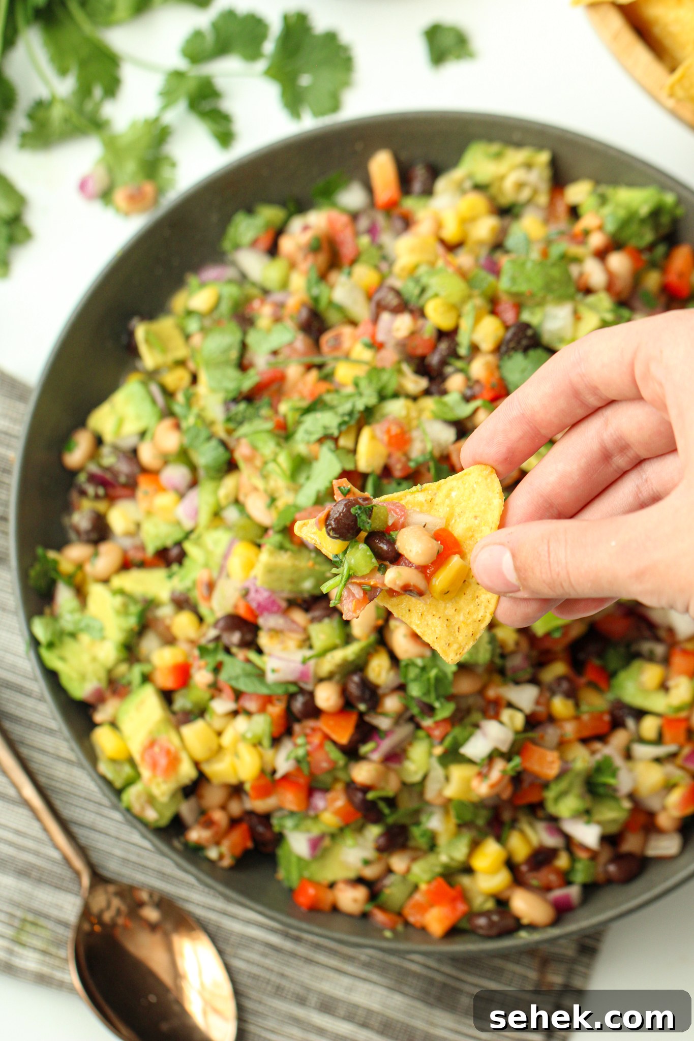 Fresh Cowboy Caviar Recipe: Zesty Black Bean & Corn Salsa 4 This Cowboy Caviar is an EASY appetizer dip that is always devoured!