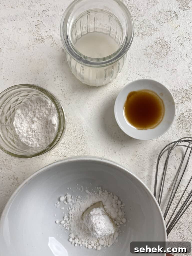 Quick Crescent Roll Cinnamon Buns: 20-Minute Sticky Rolls 13 ingredients for Cinnamon Rolls measured out against a white surface