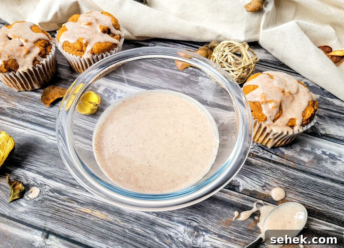 Cinnamon Spice Glaze Recipe for Cakes, Donuts & Pastries 2 Bowl of dairy free glaze recipe.