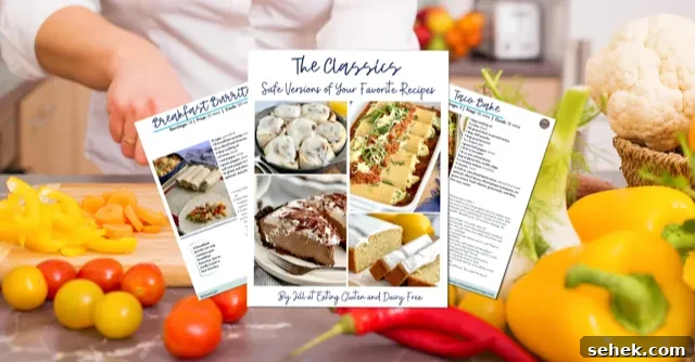 Cinnamon Spice Glaze Recipe for Cakes, Donuts & Pastries 10 classics cookbook pages showing on top of kitchen ingredients.