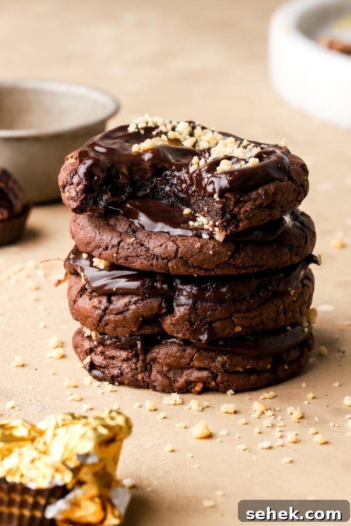 ferrero rocher cookies stacked