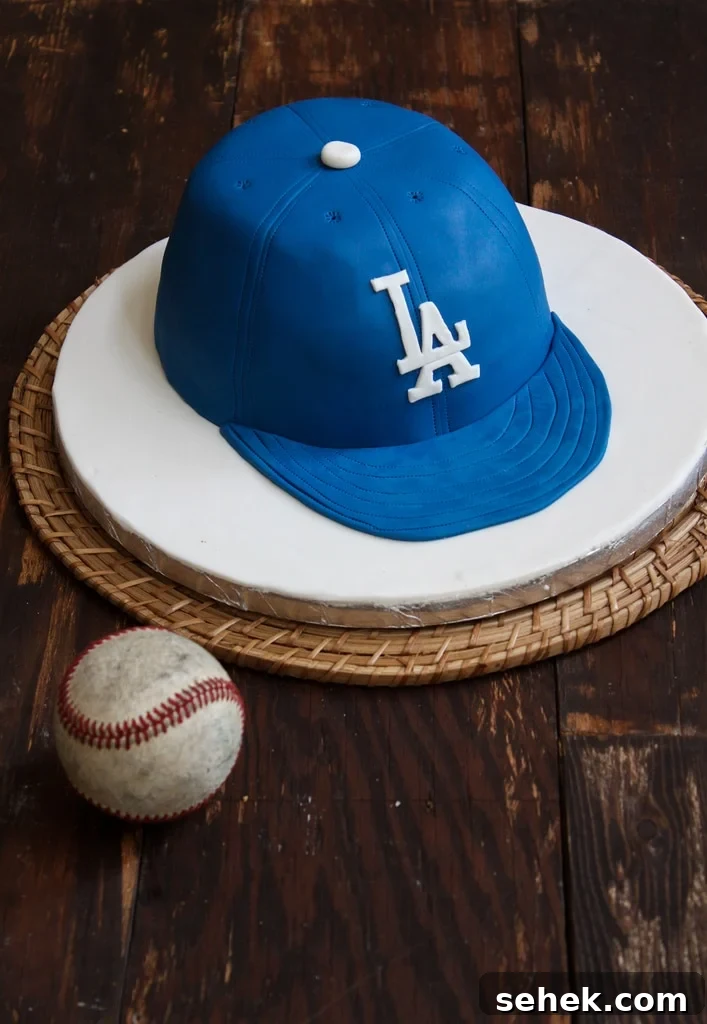 How to Make a Baseball Cap Cake Step-by-Step Guide 2 Dodger Baseball Cap Cake