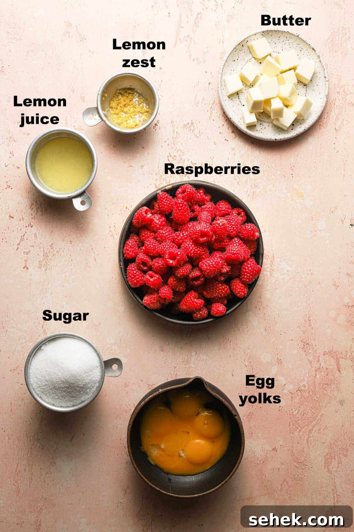 ingredients to make berry custard.