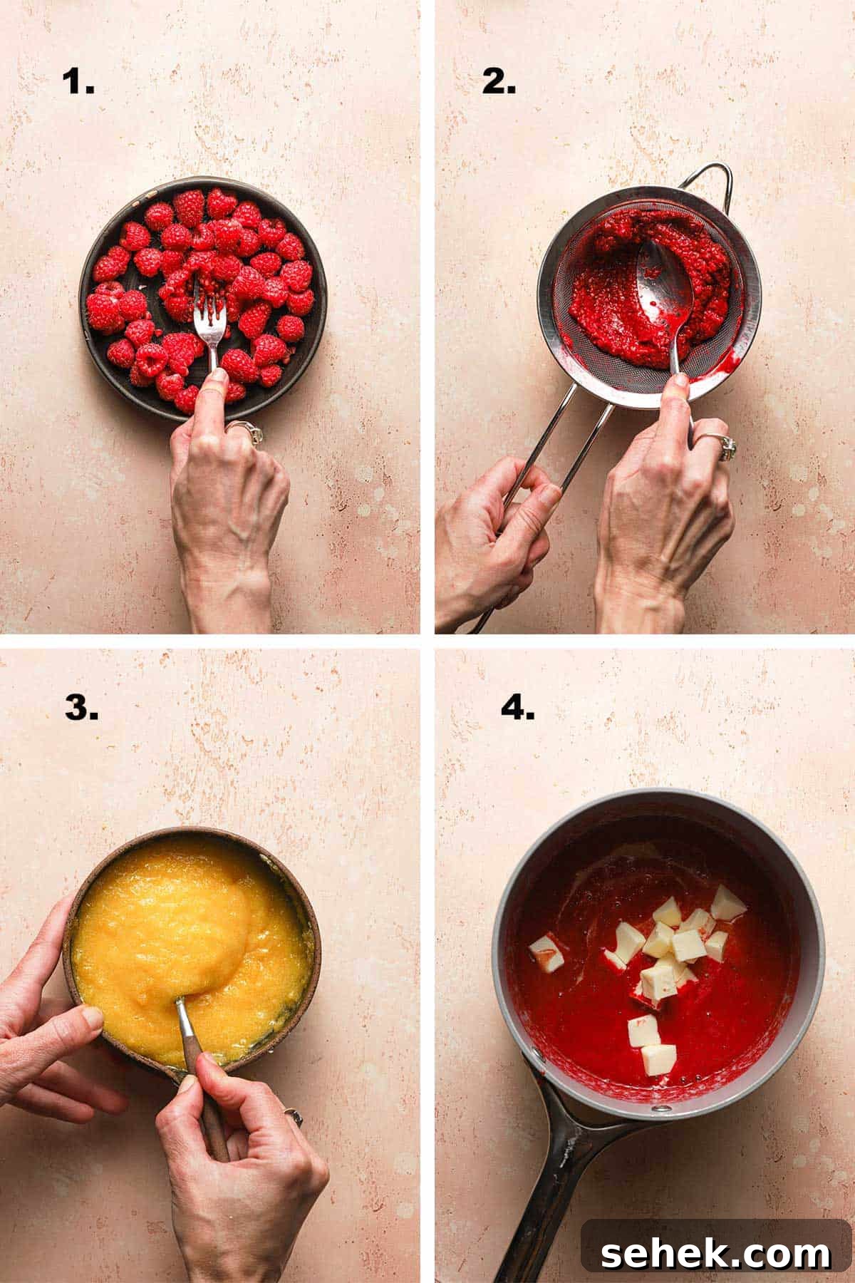 steps to make fresh berries curd.