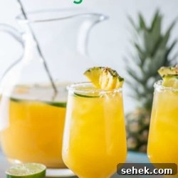 Best Pineapple Margaritas Recipe in Pitcher for Parties | BestRecipeBox.com