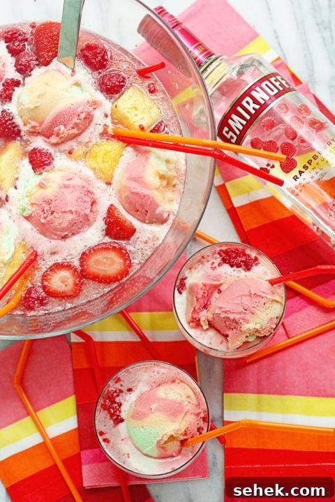 40+ Refreshing Summer Cocktail Recipes for Parties and Picnics 18 A big-batch Spiked Sherbet Punch is exactly what you need this HOLIDAY… or really any day!!!