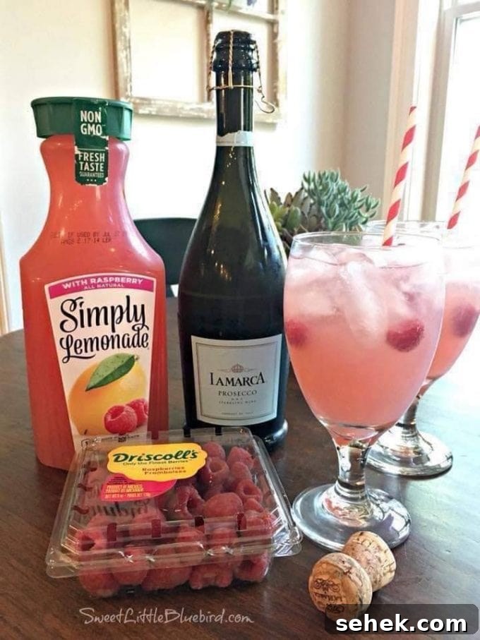 40+ Refreshing Summer Cocktail Recipes for Parties and Picnics 26 Raspberry Lemonade Cocktail Spritzer
