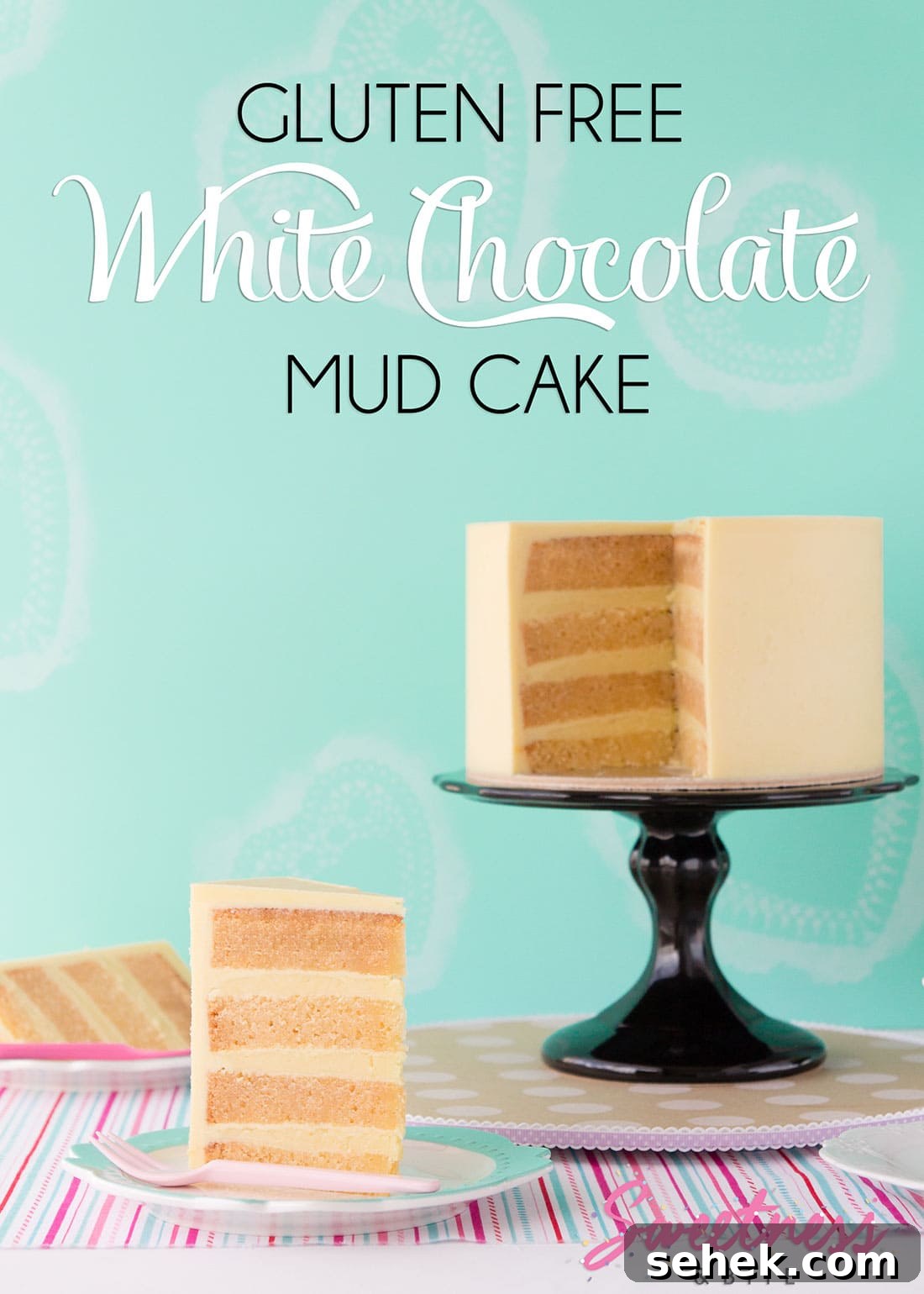 Gluten-Free White Chocolate Mud Cake Recipe 2 A moist, dense gluten free white chocolate mud cake. Perfect for cake decorating, it keeps well, can be covered in fondant and used for tiered cakes.