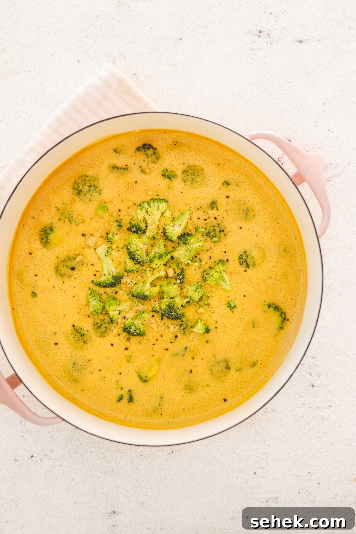 20+ Simple Vegan Soup Recipes for Every Season 2 a pot of vegan broccoli cheese soup