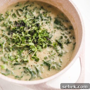 20+ Simple Vegan Soup Recipes for Every Season 5 Vegan Creamy Cauliflower Kale Soup Veggiekins