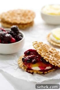 Roasted Berry Napoleon Dessert with Puff Pastry Layers 2 Roasted Berry Napoleons