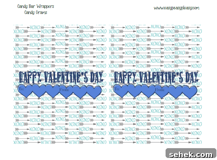 Printable Valentine's Day Candy Grams (Free Download) 9 Free Printable Valentine's Day Candy Bar Wrappers. The perfect way to send anyone a candy gram!