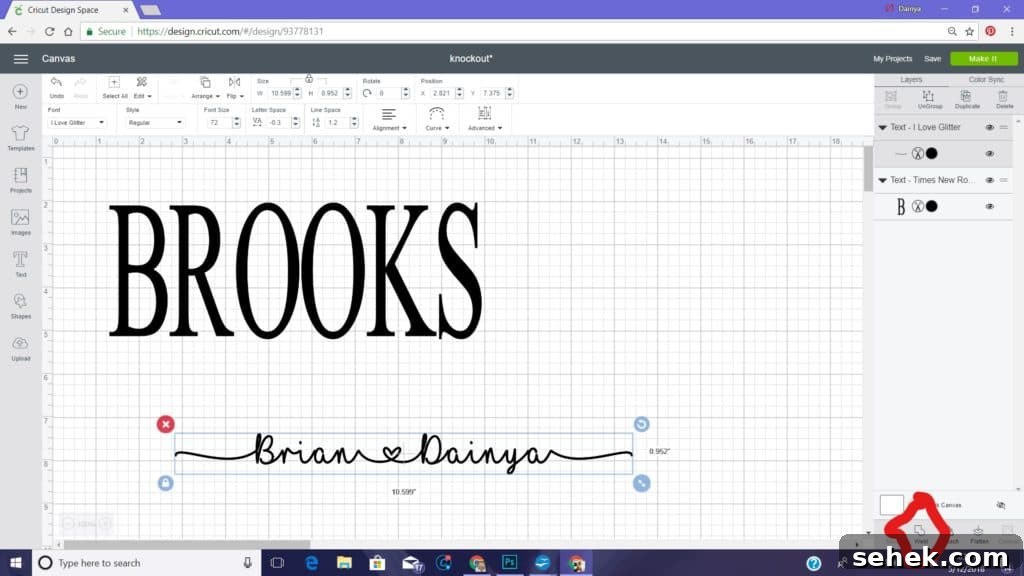 knockout with cricut