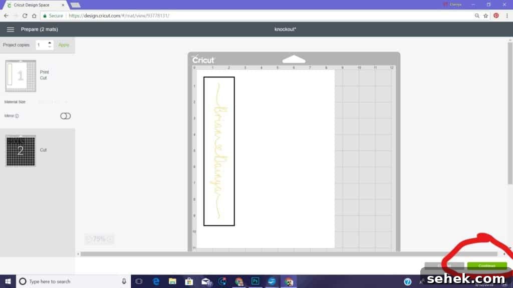 knockout with cricut