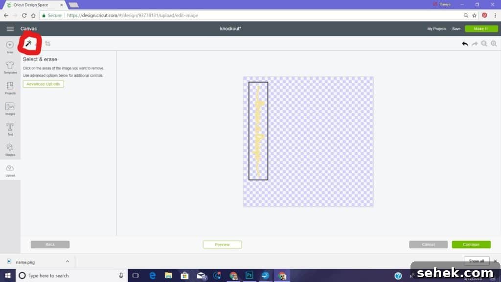 knockout with cricut