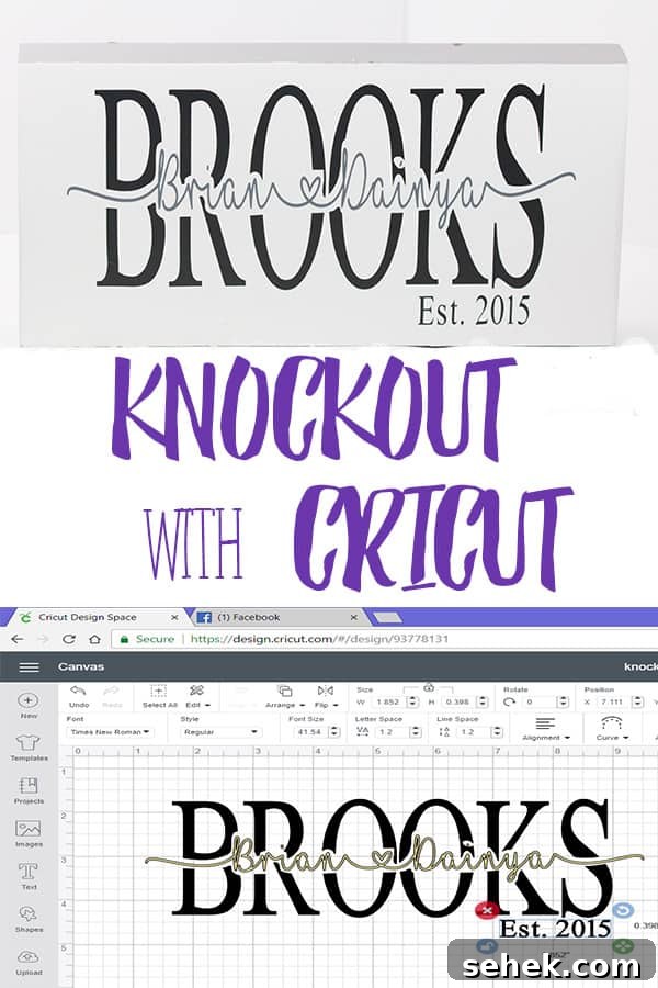 knockout with cricut
