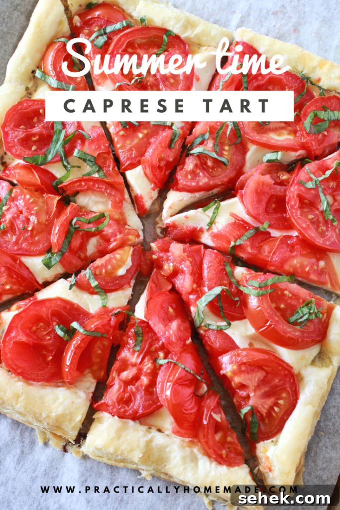 Caprese Tart Recipe: Fresh Tomato, Mozzarella & Basil Tart 2 caprese | caprese tart | caprese tart recipe | pesto | pesto recipes | summer side dishes